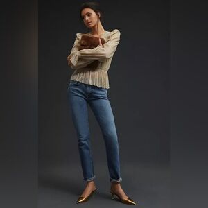 NEW! AGOLDE Devon Low Rise Denim Jeans Prophecy Blue SZ 24